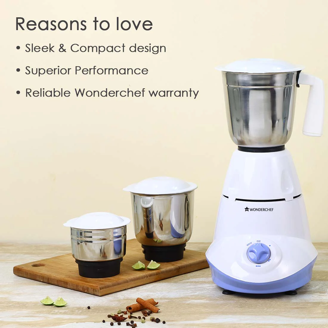 Capri Mixer Grinder 750 Watts 3 Stainless Steel Jars, 5 years Warranty on Motor - Image 11