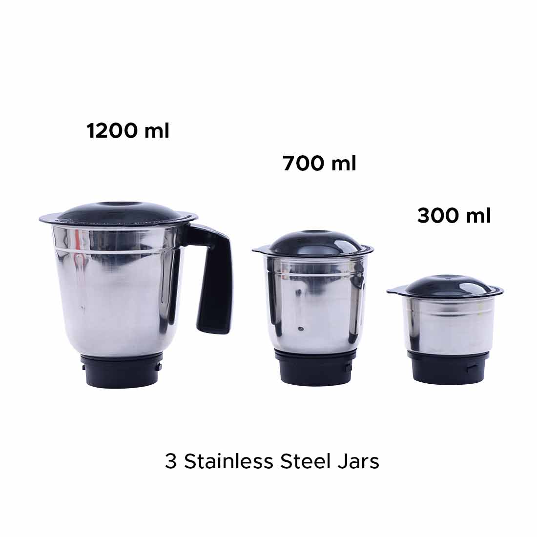 Wonderchef Renewed Capri Mixer Grinder 750W, 3 Stainless Steel Jars, Black & Red, 1 Year Warranty - Image 8
