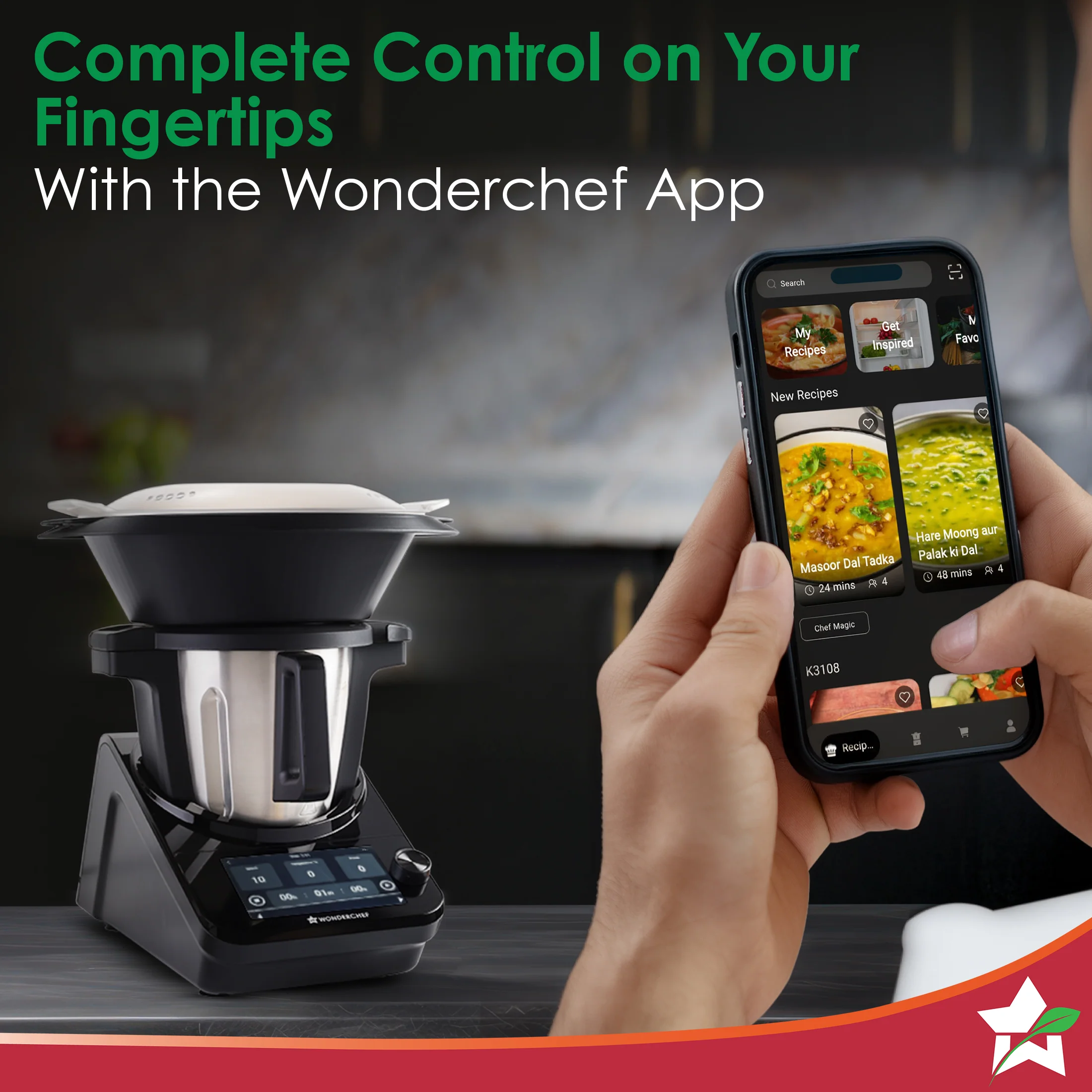 Wonderchef Renewed Chef Magic | All-in-One Kitchen Robot | Automatic Chopping, Sautéing, Stirring, Kneading, Steaming & more | Wi-fi & Mobile App | Pre-Loaded Recipes by Chef Sanjeev Kapoor - Image 9