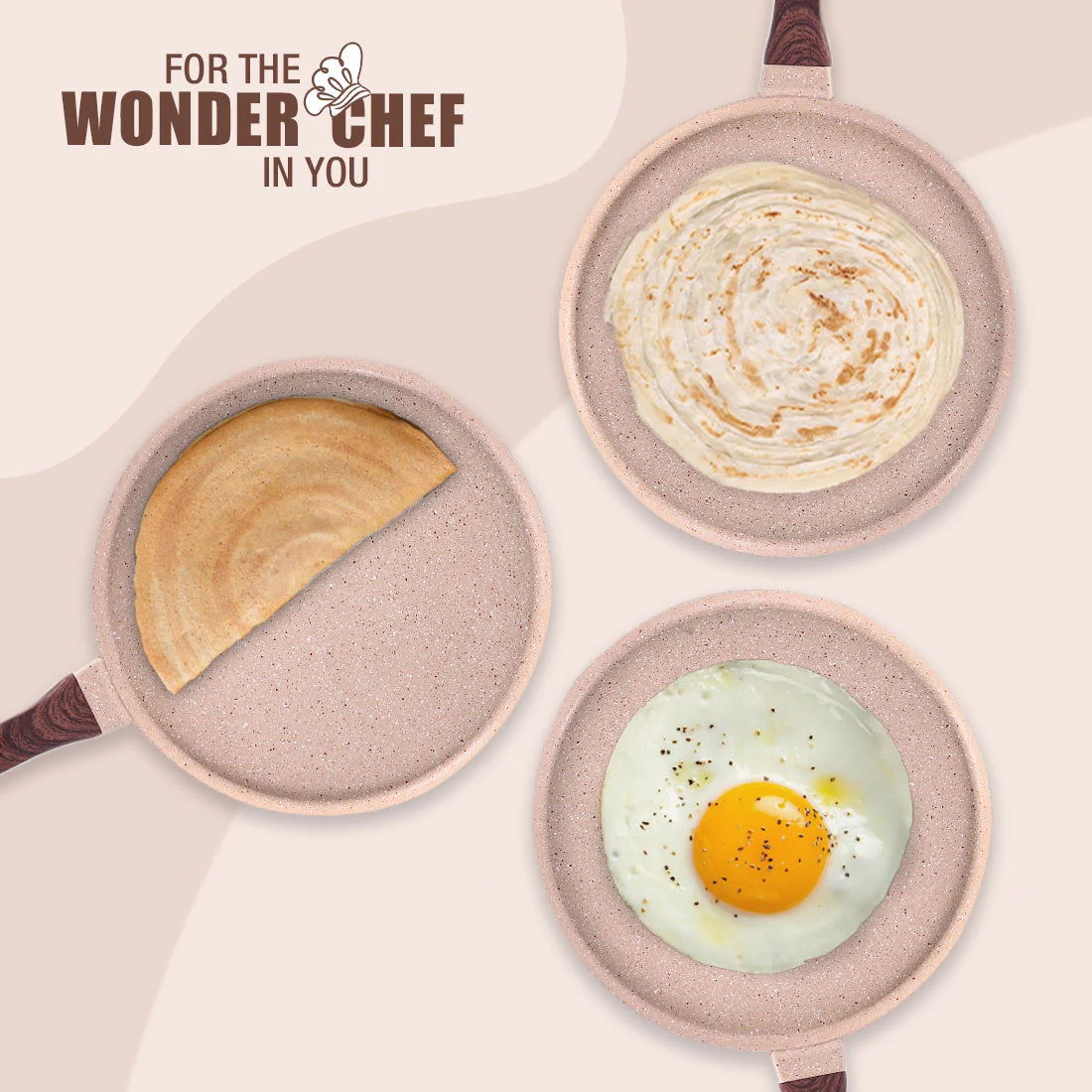 Duralife Die-cast 28 cm Dosa Tawa | 5 Layer Healthy Duramax Non-Stick Coating | Soft Touch Handle | Pure Grade Aluminium | PFOA Free | 2 Year Warranty | Ivory - Image 7