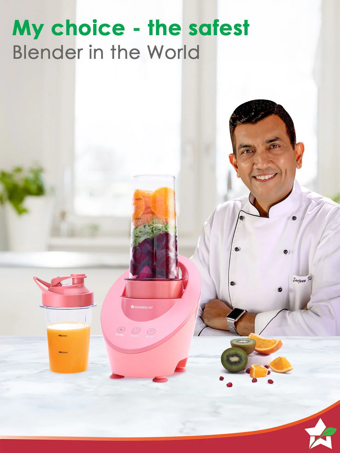 Wonderchef Renewed Magneto Blender | Smoothie & Juice Maker | World’s Safest with Magnetic Induction Tech | Variable Speed | Automatic with 60-sec auto-stop | Portable with Sipper Jar | 1-Year Warranty - Image 3