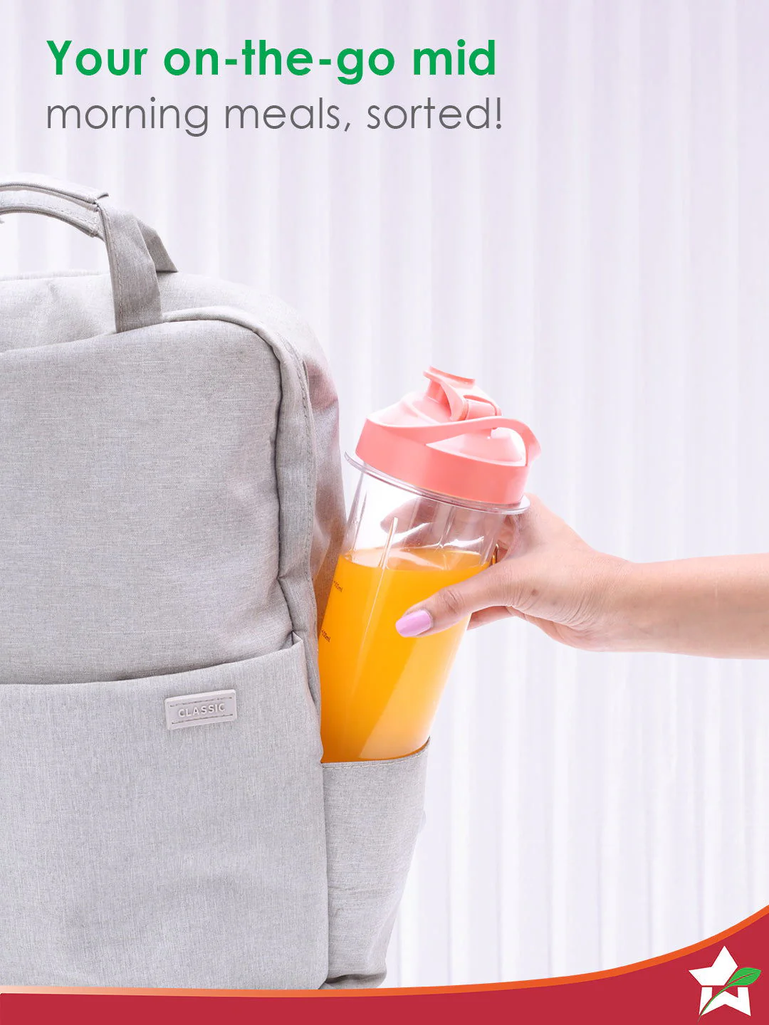 Wonderchef Renewed Magneto Blender | Smoothie & Juice Maker | World’s Safest with Magnetic Induction Tech | Variable Speed | Automatic with 60-sec auto-stop | Portable with Sipper Jar | 1-Year Warranty - Image 6