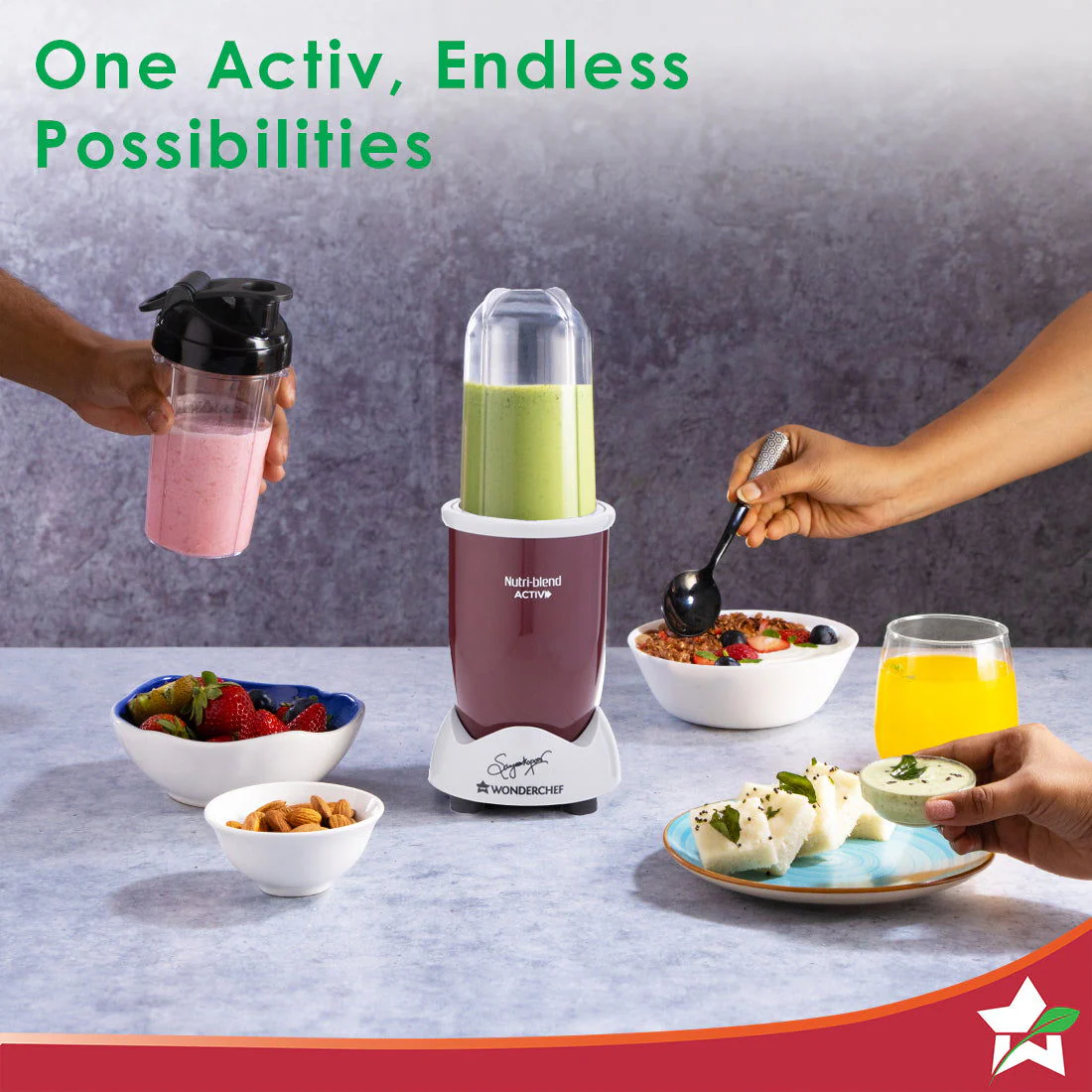 Wonderchef Renewed Nutri-blend Activ Mixer Grinder Blender, Smoothie Maker | 500W | 22000 RPM | 100% Full Copper Motor | 2 Unbreakable BPA Free Jars | SS Blades | 1 Year Warranty - Image 6
