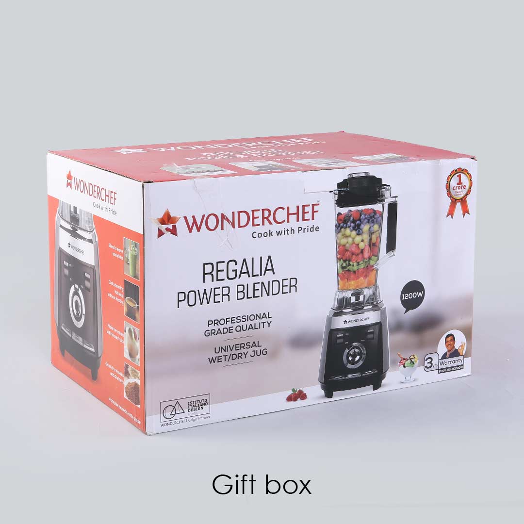 Wonderchef Renewed Regalia Professional Power Blender with Pulse Function| 3-in-1 Mixer, Blender, Grinder | 1200 Watt Full Copper Motor| Unbreakable 2 Litre Jar| Commercial Heavy Duty Blender| 1 Year Warranty - Image 12
