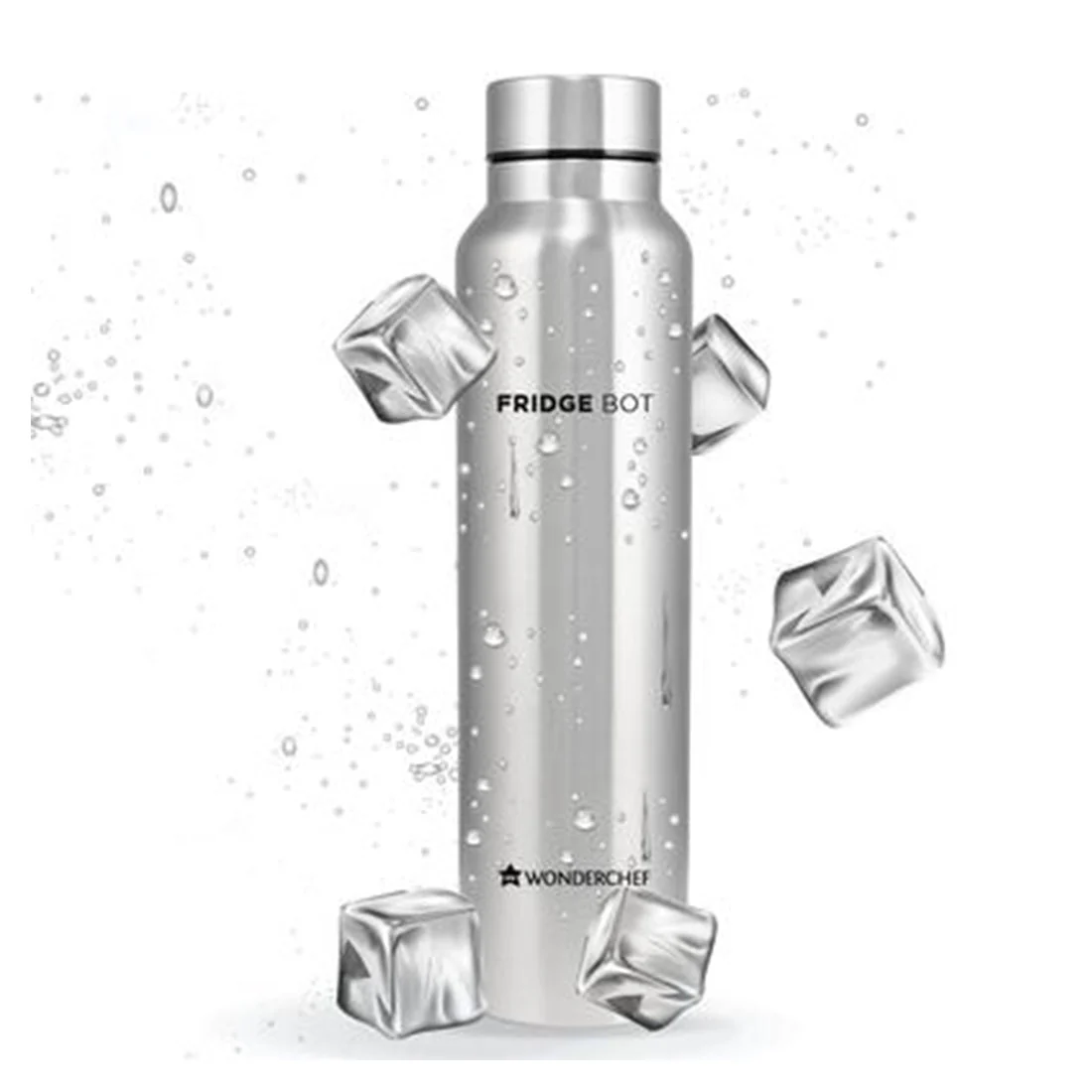 Wonderchef Renewed Stainless Steel Fridge-Bot 1000 ml Each | Pack of 2 | Single wall | Non-insulated | 304 Stainless Steel | Non Toxic | BPA free | Rust Free | Spill and Leak proof | Light weight | 1 Year Warranty - Image 4