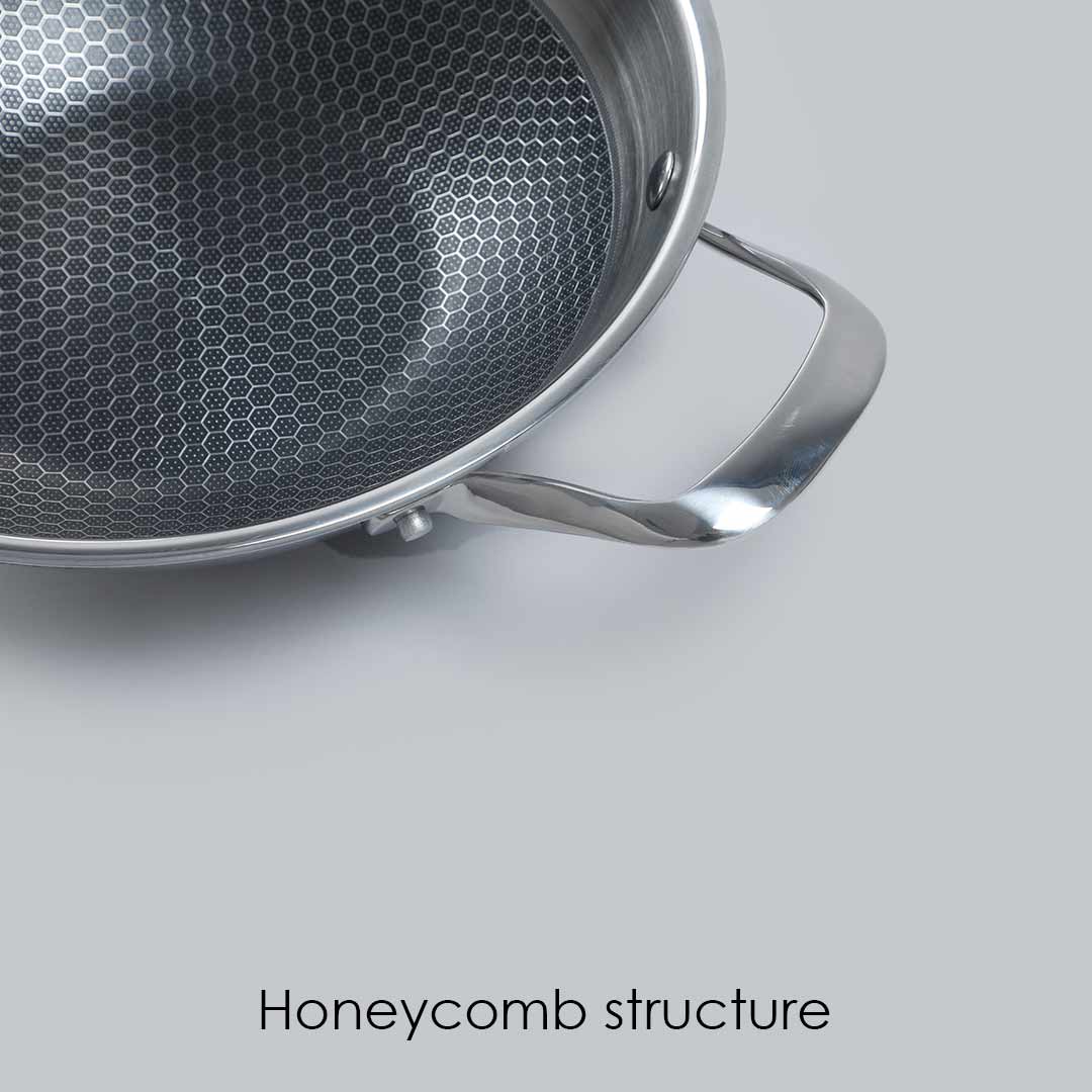 Wonderchef Renewed Stanton 28 cm Non-stick Kadhai/Kadai with Lid - 3.4 Litre | 3 ply steel - Image 9
