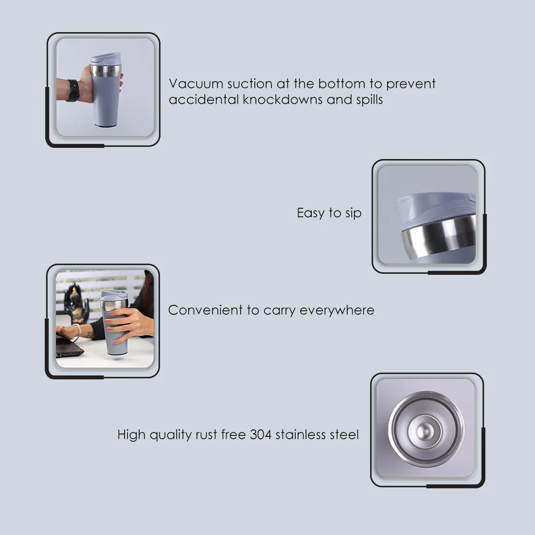 Wonderchef Safe Bot, Stainless Steel - 380ML - Grey - Image 3