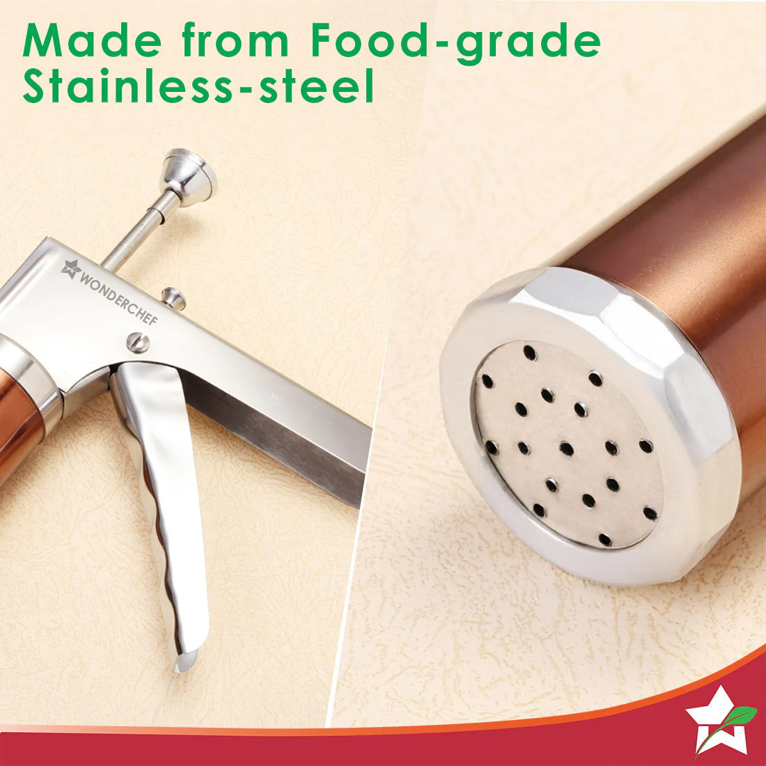 Snacks Maker with 12 different jalis, High-grade Stainless Stell Plates for making Sev, Bhujiya, Papdi, Gathiya, Murukku, Chakli, Kitchen Tool for making Namkeen Snacks, Farsan Maker - Image 6