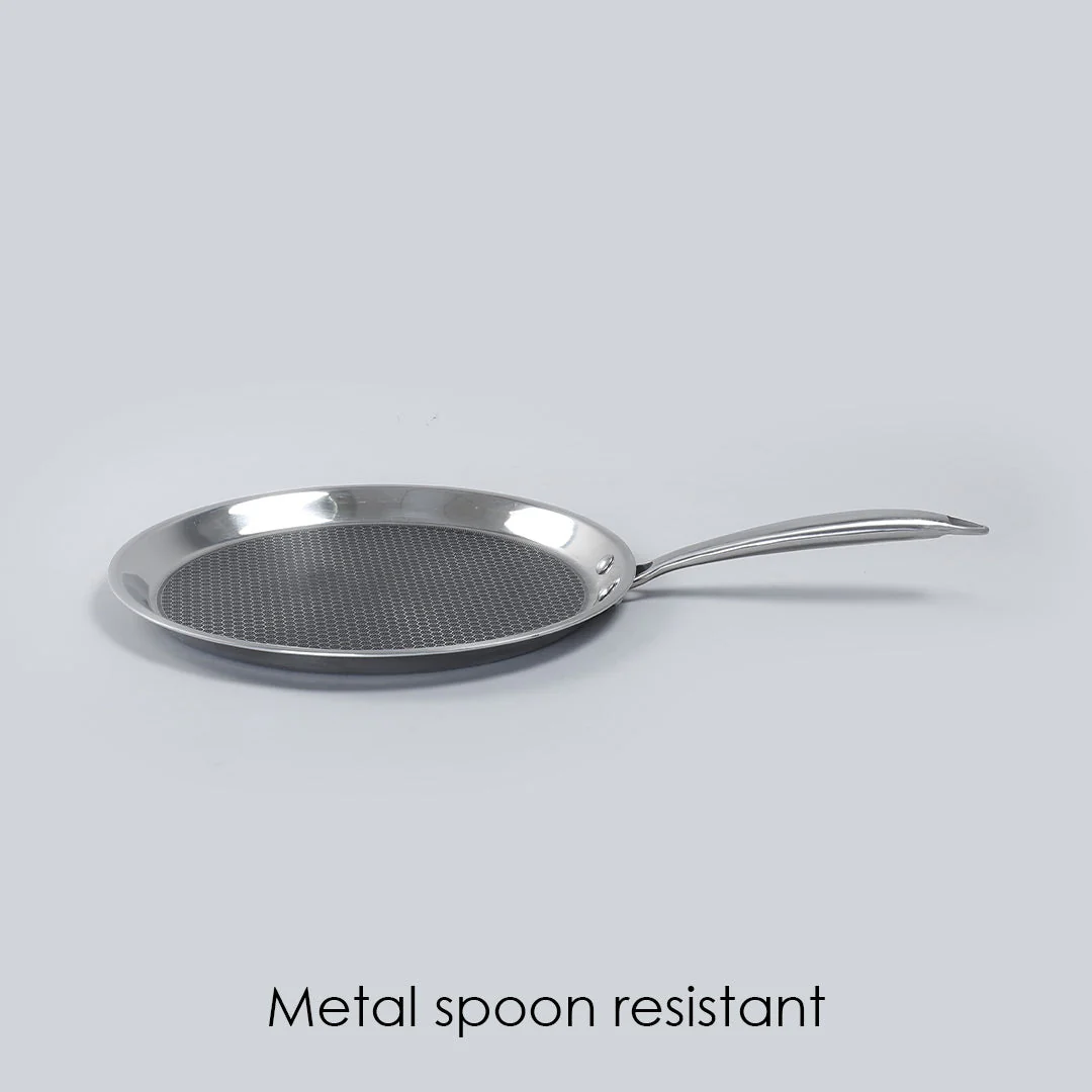 Stanton Stainless Steel 30 cm Nonstick Dosa Tawa | Non Stick Tawa | 2.5 mm | Black - Image 2