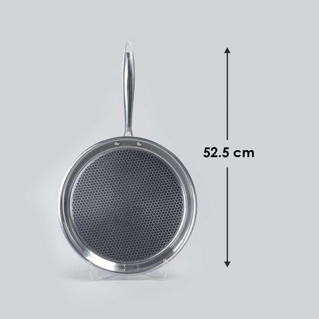 Stanton Stainless Steel 30 cm Nonstick Dosa Tawa | Non Stick Tawa | 2.5 mm | Black - Image 6