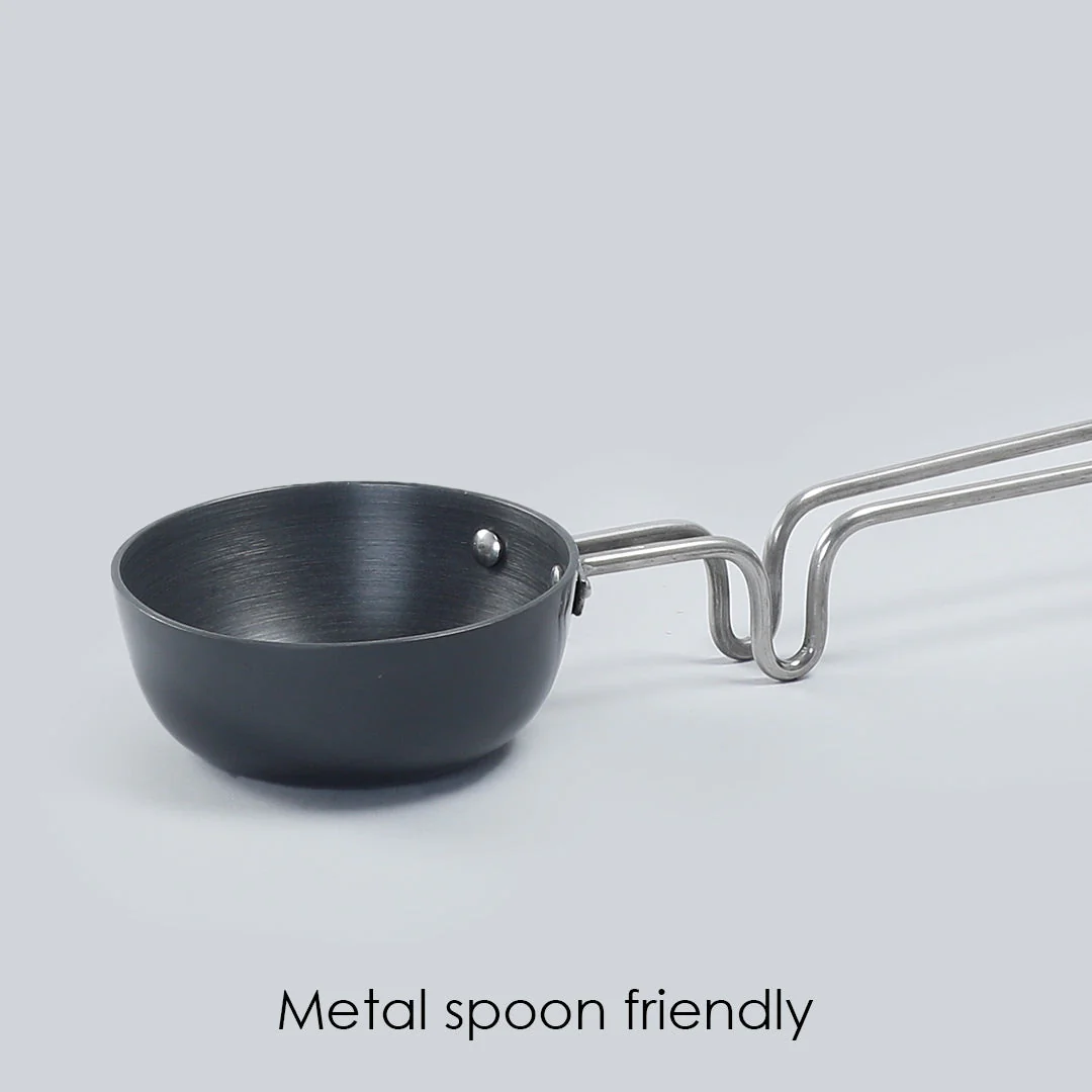 Aluminium Hard anodized Tadka Pan Large - Image 2