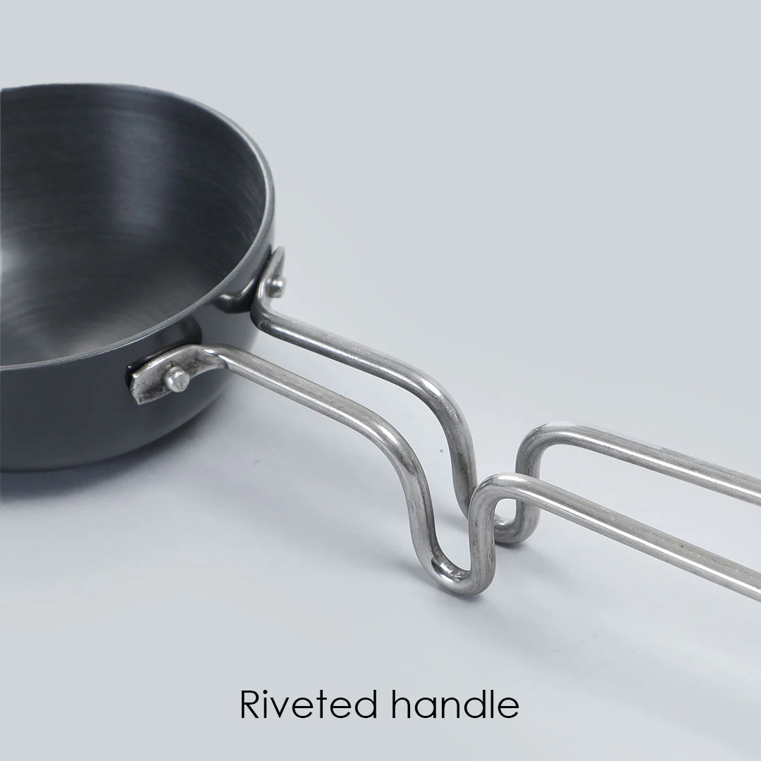 Aluminium Hard anodized Tadka Pan Large - Image 4