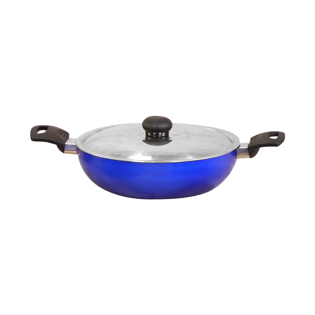Trendy Nonstick Set, 4Pc (Kadhai With Stainless Steel Lid, Frying Pan, Dosa Tawa), Cool Touch Handles, Pure Grade Aluminium, PFOA Free, 2 Years Warranty, Blue - Image 4