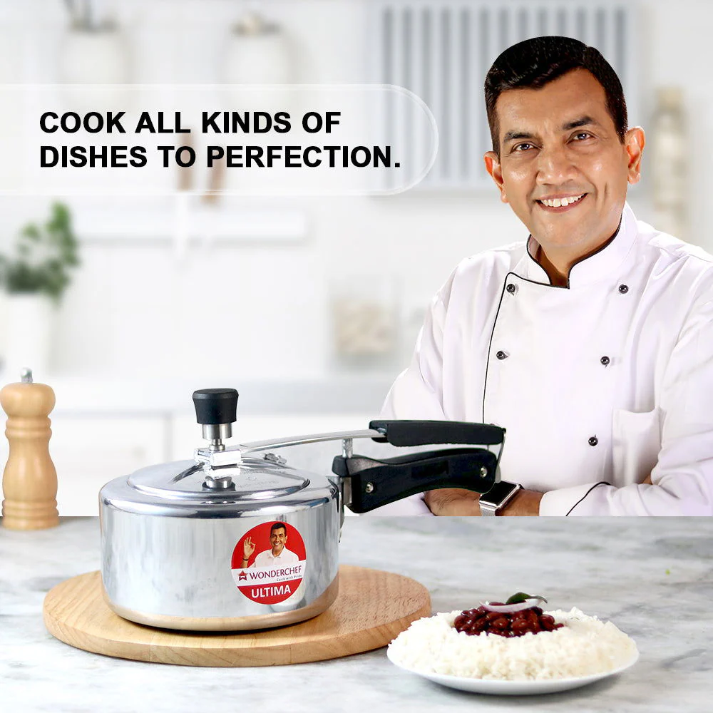Ultima Induction Base 2L Aluminium Pressure Cooker With inner Lid - Image 2