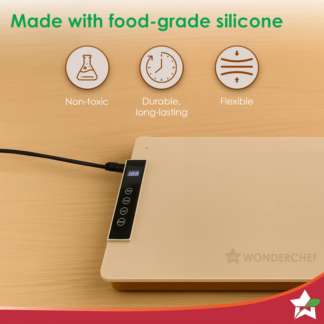 WonderMat Food Warming Mat, Food-Grade Silicone, for Warming Cast-iron/Stainless-steel/Ceramic/Glass/Enamelware, Warms Soup Bowls, Lunch Boxes, Baby Food, Beverages, Rollable, 2-Yr Warranty - Image 5